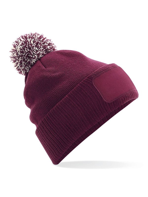 burgundy/off white